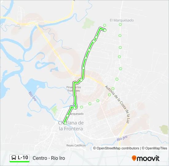 L-10 bus Mapa de línia