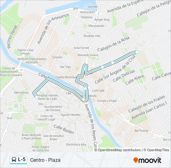 L-5 bus Line Map