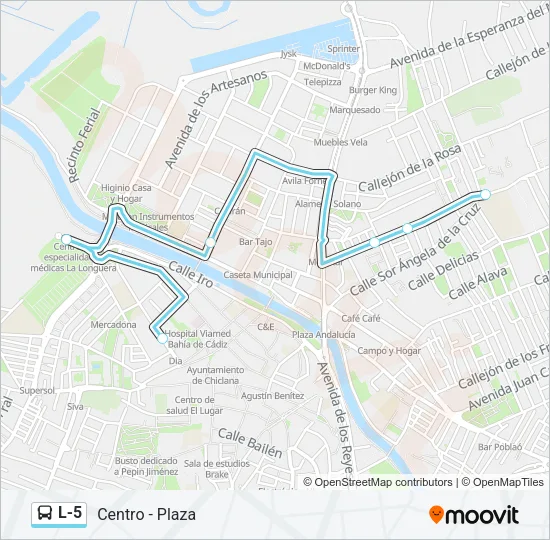 L-5 Bus Line Map
