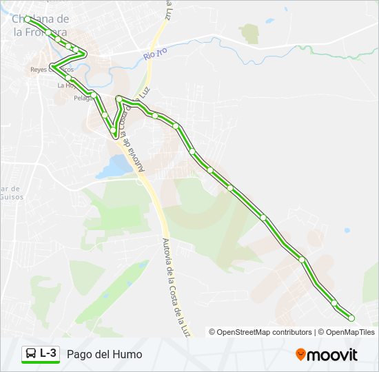 Mapa de L-3 de autobús