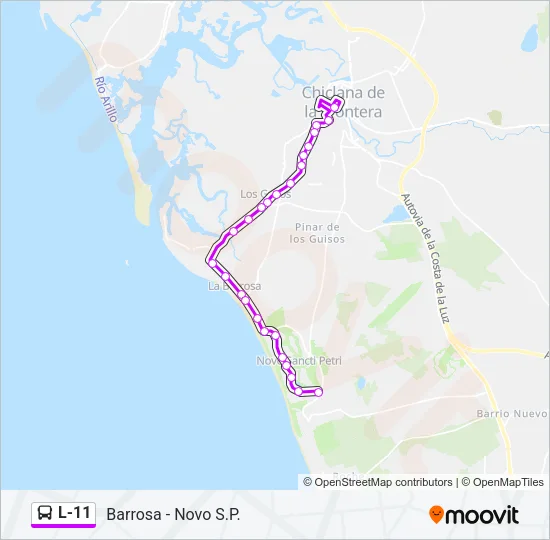 L-11 Bus Line Map