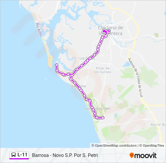 L-11 Bus Line Map