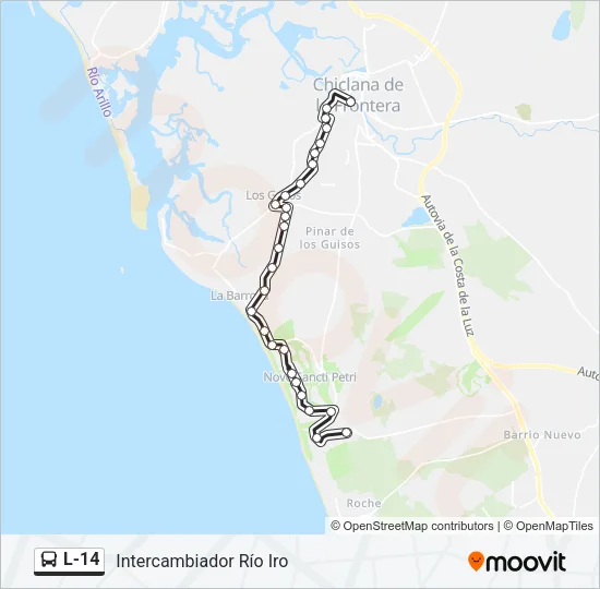 L-14 Bus Line Map