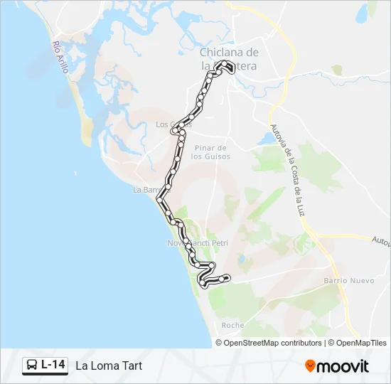 L-14 Bus Line Map