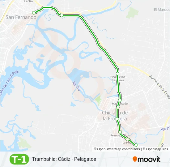 T1 Train Line Map