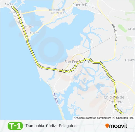 T1 Train Line Map