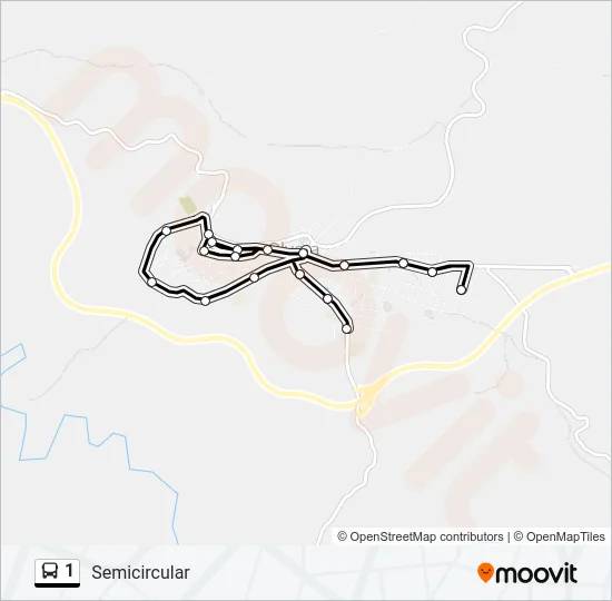 1 Bus Line Map