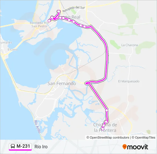 M-231 Bus Line Map