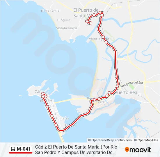 M-041 Bus Line Map