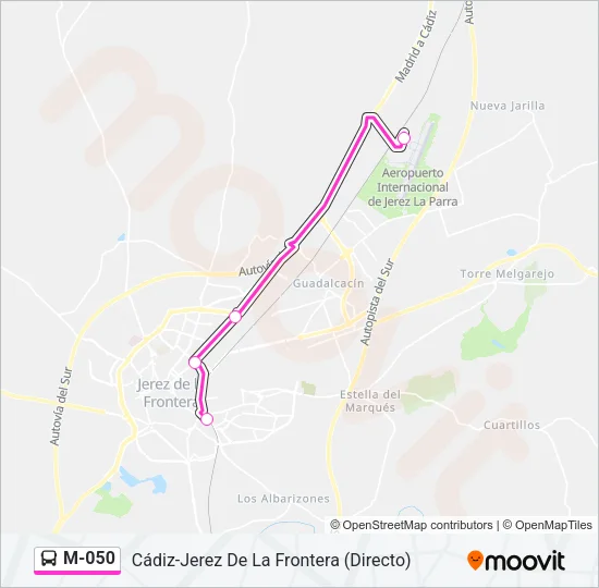 M-050 Bus Line Map