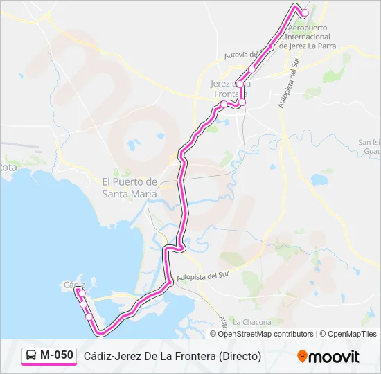 M-050 Bus Line Map