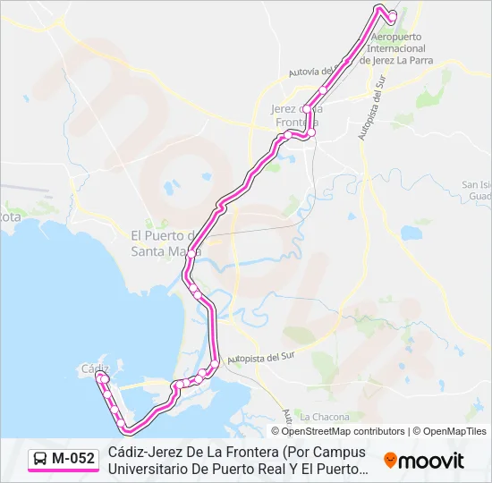 M-052 Bus Line Map