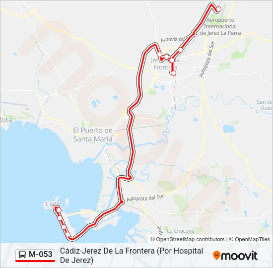 M-053 Bus Line Map