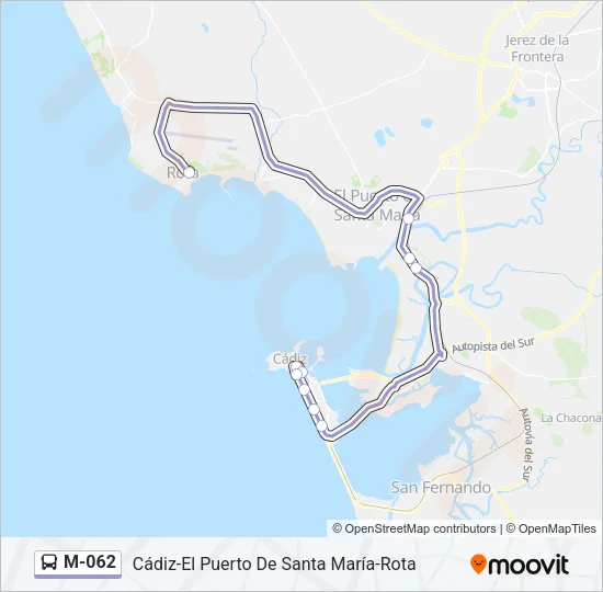 M-062 Bus Line Map
