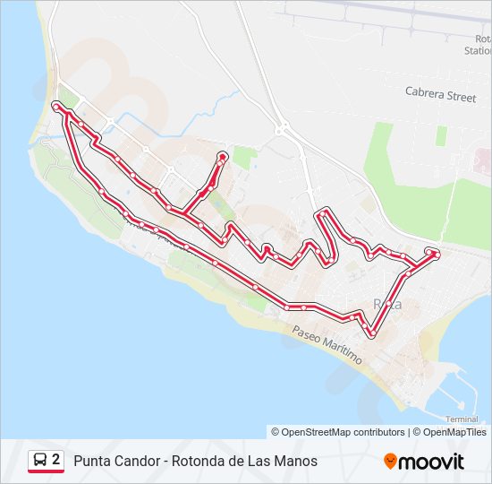 2 Bus Line Map