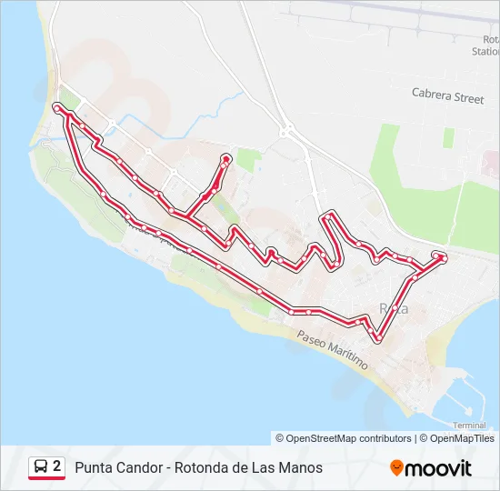 2 Bus Line Map