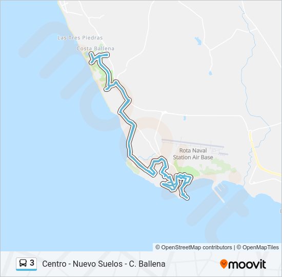 Mapa de 3 de autobús