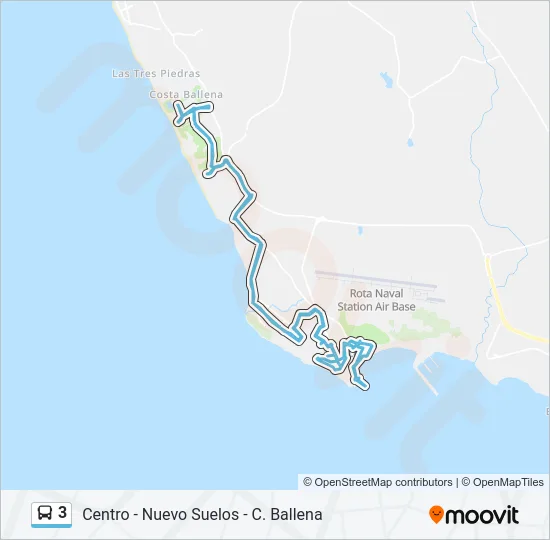 3 Bus Line Map
