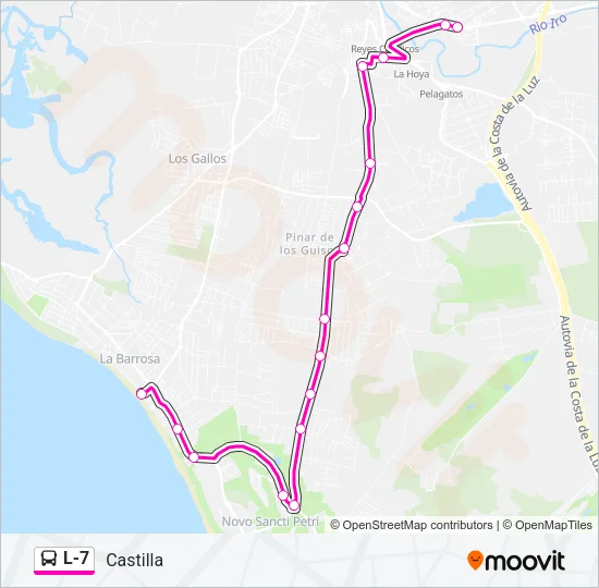 L-7 Bus Line Map