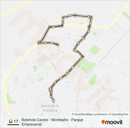 17 Bus Line Map