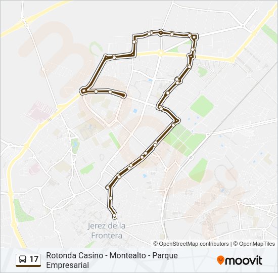 Mapa de 17 de autobús