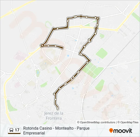 17 Bus Line Map