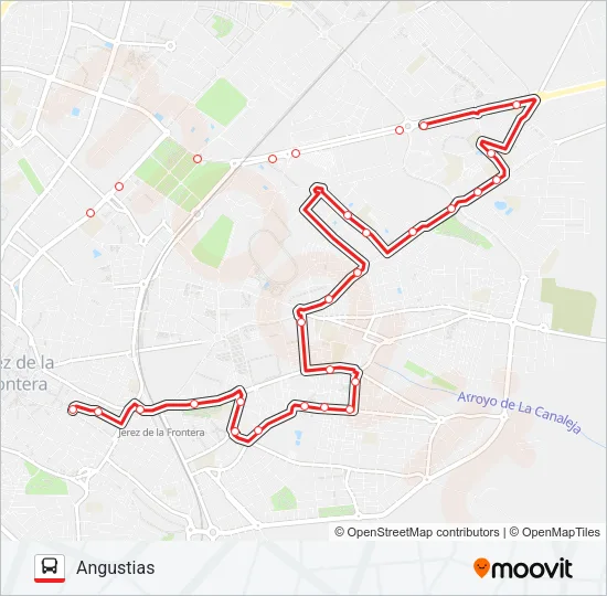 INSTITUTOS Bus Line Map