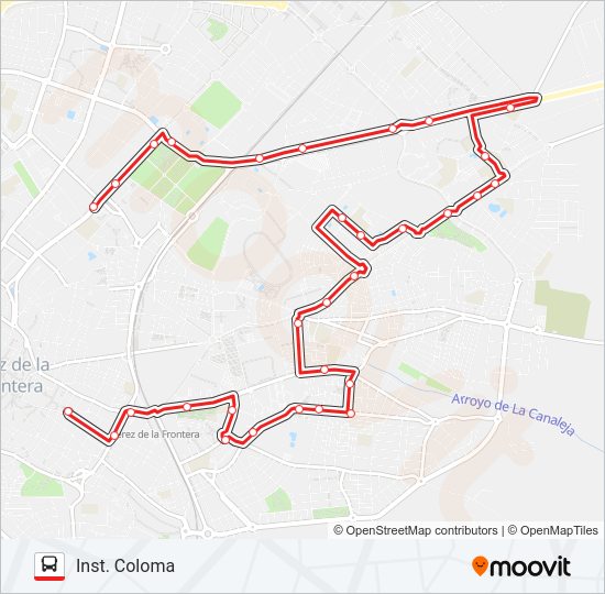 Mapa de INSTITUTOS de autobús
