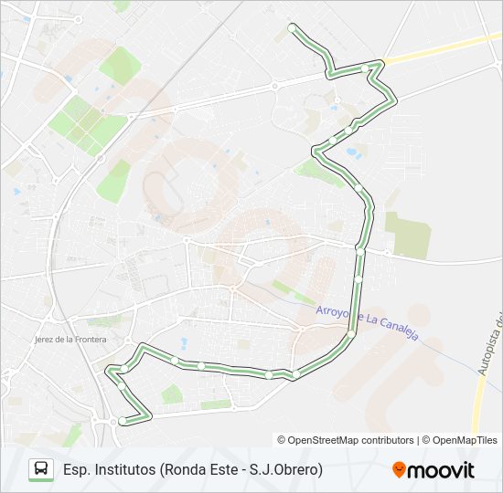 Mapa de INSTITUTOS de autobús
