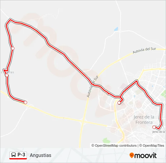 P-3 Bus Line Map