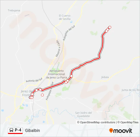 P-4 Bus Line Map