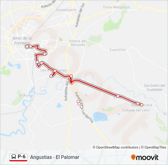 P-6 Bus Line Map