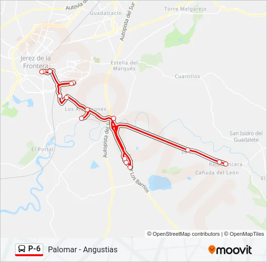 P-6 Bus Line Map
