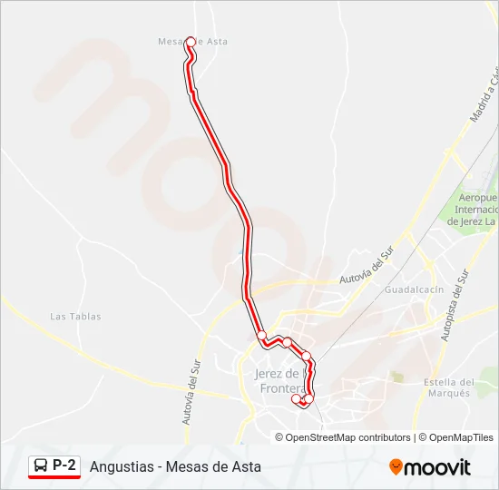 P-2 Bus Line Map