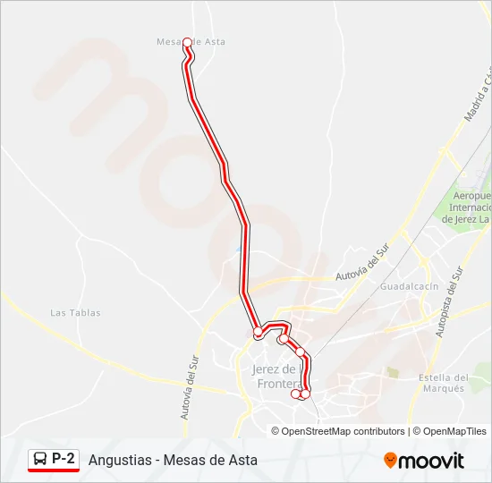 P-2 Bus Line Map