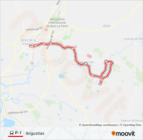 P-1 Bus Line Map