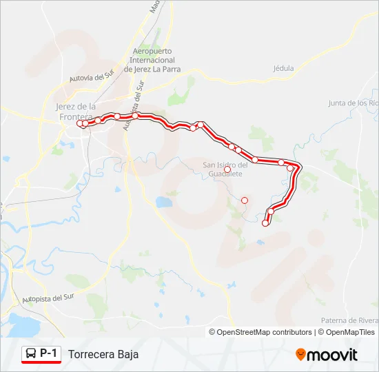 P-1 Bus Line Map