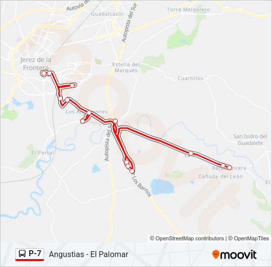 Mapa de P-7 de autobús