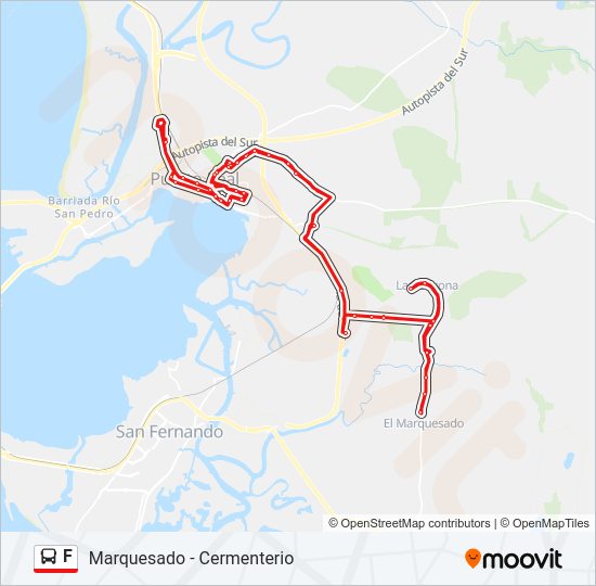 Mapa de F de autobús
