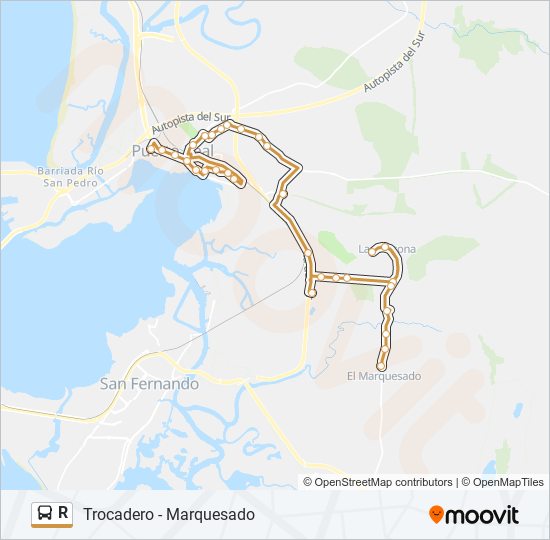 Mapa de R de autobús