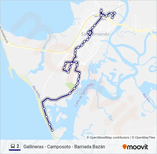 2 Bus Line Map