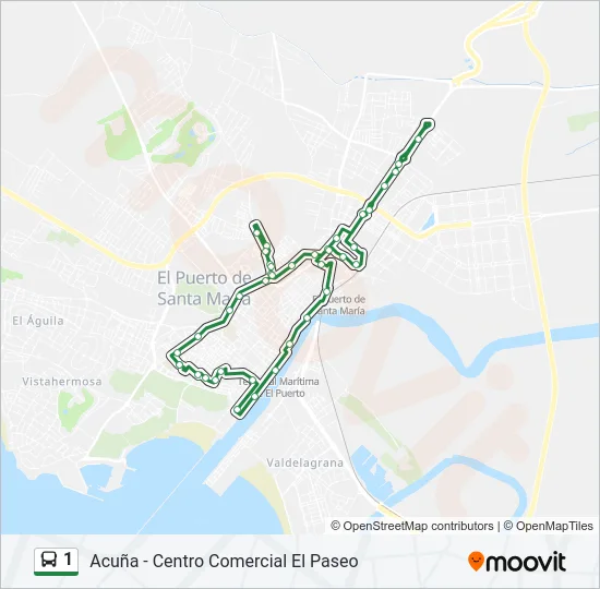 1 Bus Line Map