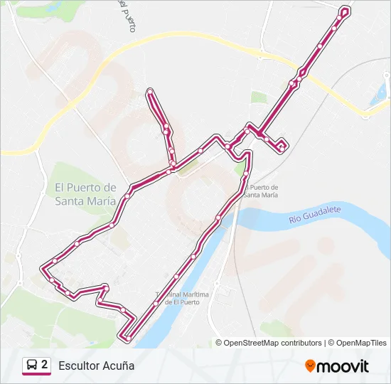 2 Bus Line Map