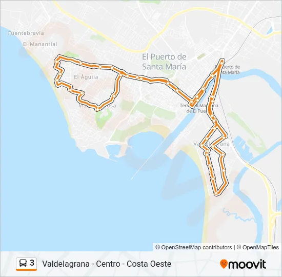 3 Bus Line Map