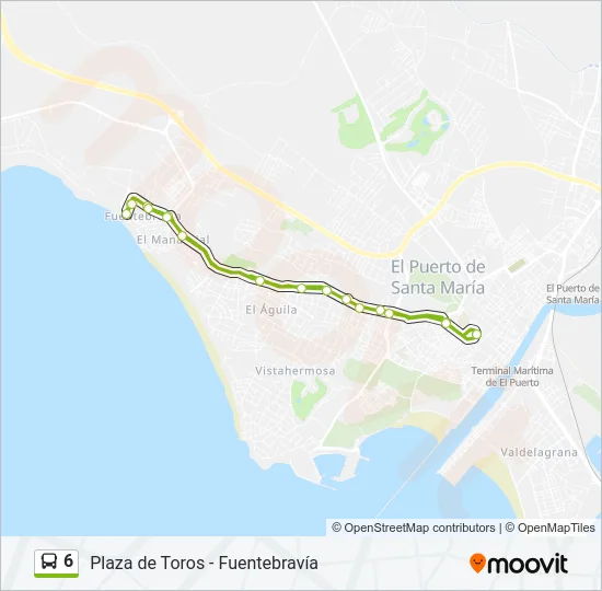 6 Bus Line Map