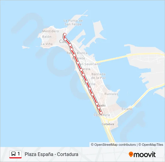 1 Bus Line Map