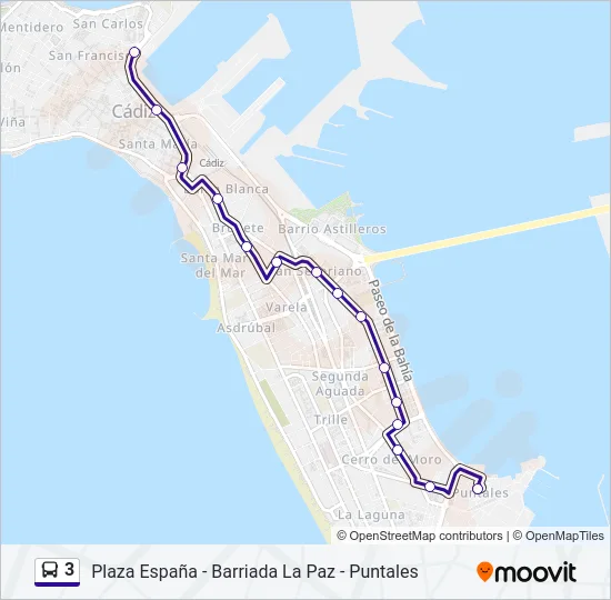 3 Bus Line Map