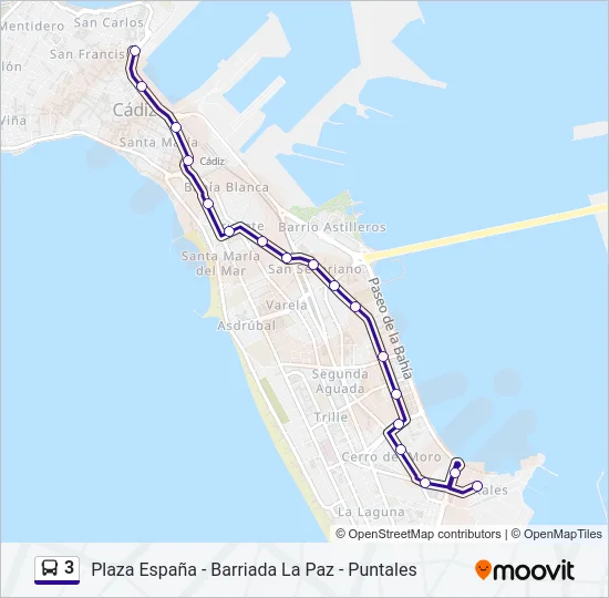 3 Bus Line Map
