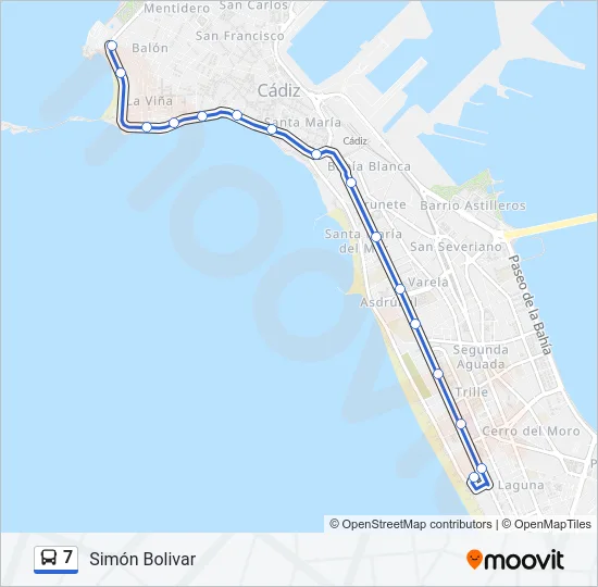 7 Bus Line Map