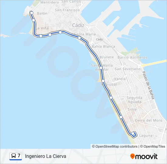 7 Bus Line Map
